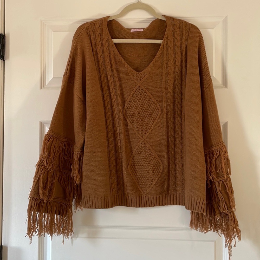 Pink Lily bell sleeve sweater